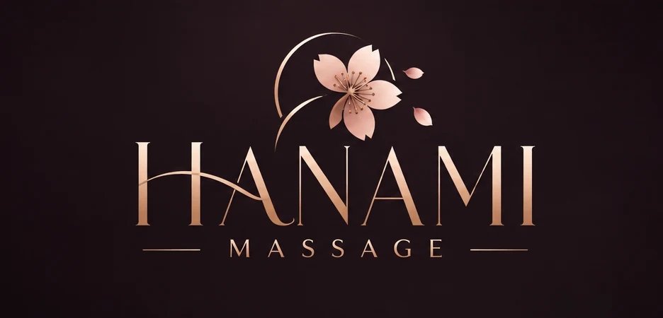 Hanami Massage cherry blossom branding